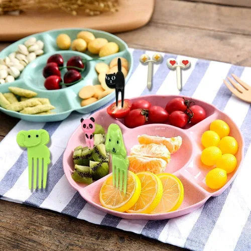 Miniatura 7 de Juego de 40 bonitos tenedores de comida de animales, palillos de dientes, mini palillos de dientes de dibujos animados, decoración para fiestas