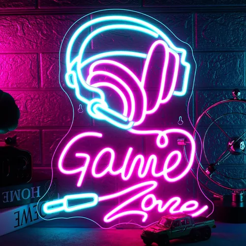 Señal de Neón de Zona de Juego Gameneon Luces de Neón para Juegos para Decoración de Pared Luz LED Dormitorio para Niños Caverna de Hombre Fiesta