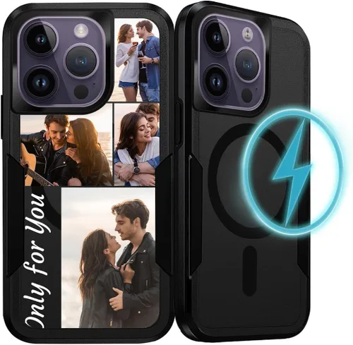 Miniatura 12 de Funda personalizada para teléfono con fotos para iPhone 17 Pro Max Air 16 11 15 14 13 Plus 12 con protección MagSafe personalizada resistente, a