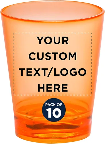 Miniatura 15 de DISCOUNT PROMOS Vasos de chupito de plástico translúcido de 1.5 onzas, juego de 10, paquete a granel, acrílico, ideal para bodas, fiestas
