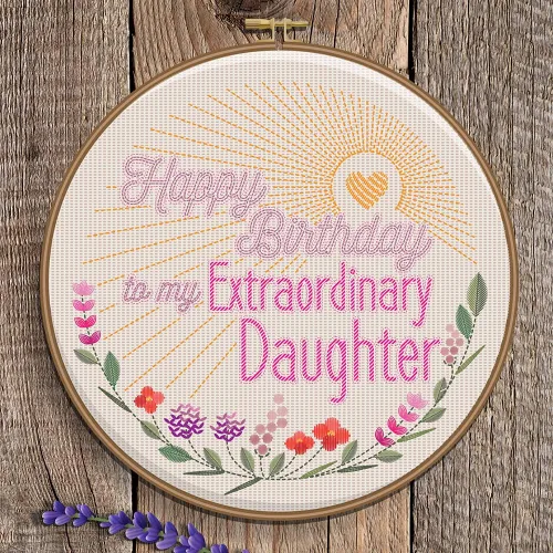 Miniatura 6 de Prime Greetings Tarjeta de feliz cumpleaños para hija, hecha en Estados Unidos, ecológica, tarjeta gruesa con sobre de alta calidad de 5 x 7.75