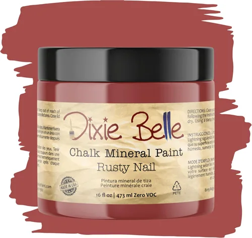 Miniatura 376 de Dixie Belle Paint Company - Pintura con acabado de tiza para muebles, color negro (Caviar), 1 galón, 128 fl oz, pintura mineral color rosa intenso