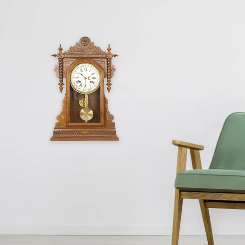 Miniatura 5 de Piezas de reloj de péndulo de repuesto de metal para relojes de pared y regulador 20.50X7.50X0.31.5 in largo reloj péndulo accesorio para reparación