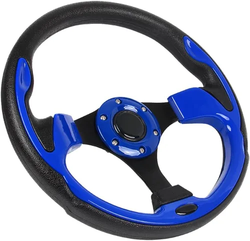 Volante Universal para Club Car DS y Precedent con Marco de Aluminio Negro Adecuado para Carrito de Golf EZGO RXV & TXT, Yamaha..