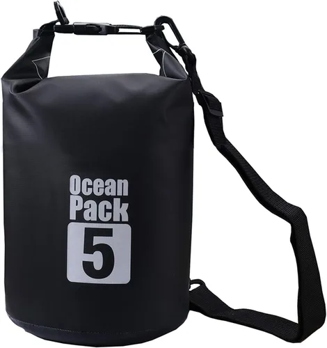 Miniatura 23 de 2L/3L/5L/10L/15L/20L/30L 500D Lona resistente PVC impermeable bolsa seca saco para kayak/canoa/pesca/rafting/natación/campamento/snowboard Rosado