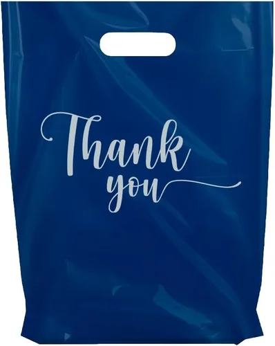 Miniatura 11 de Bolsas de mercancía de plástico MMSBAGS para venta al por menor, con asas troqueladas, fuertes, resistentes al desgarro, diferentes tamaños