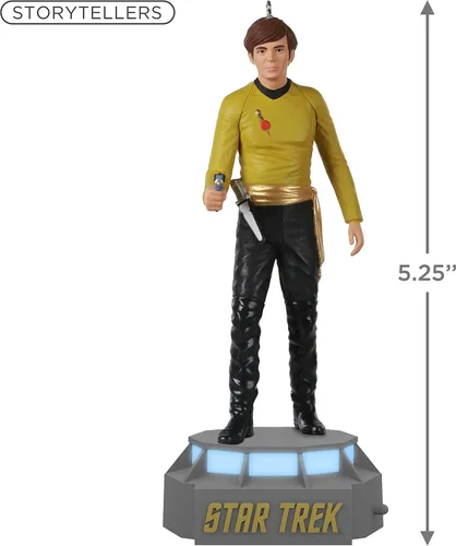 Miniatura 5 de Hallmark Keepsake Adorno navideño de plástico 2022, Star Trek Mirror, Mirror Collection Alférez Pavel Chekov, luz y sonido Alférez Pavel Chekov