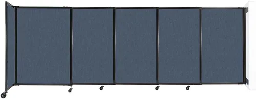 Miniatura 97 de Divisor de habitación de pared recta deslizante montado en la pared Anchos ajustables Ruedas de bloqueo Separador de habitación Paneles