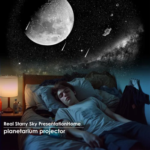 Miniatura 7 de Proyector de galaxia para dormitorio, proyector de estrellas de planetario con 13 discos Galaxy reemplazables 4K, imagen HD, gran área