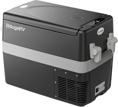 BougeRV Refrigerador de 12 V, nevera, congelador, portátil, para automóvil, 42 cuartos de galón, enfriador eléctrico de 12 V/24 V CC 110 ~ 240 V CA