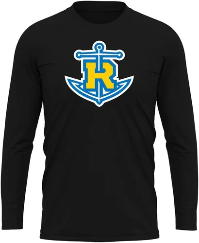 Miniatura 272 de Camisa deportiva de manga larga oficial de la NCAA Collegiate para hombre, colección negra con logotipo primario