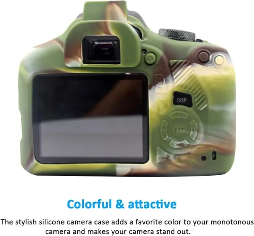 Miniatura 2 de Canon EOS Rebel T6 T7 T5 - Funda protectora de silicona suave antiarañazos para cámara réflex digital Canon EOS 1500D Rebel T7 / EOS 1300D Rebel T6
