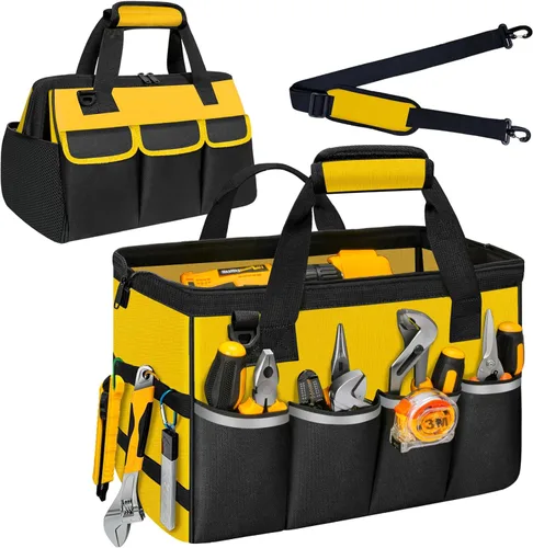NECKORY Bolsa de herramientas, organizador de caja de herramientas portátil con correa de hombro ajustable, bolsa de transporte de herramientas