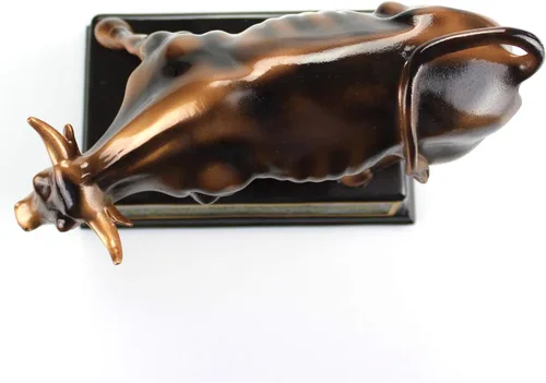 Miniatura 4 de Estatua oficial de bronce con base de Wall Street Bull Stock Market NYC con base - Pequeña