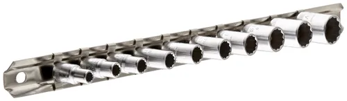 Miniatura 2 de Stahlwille 96015310 Juego de llaves hexagonales dobles de 1/4 pulgada con barra de clip n.º 40CL-2, 10 piezas de enchufes