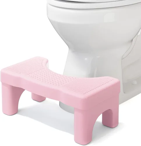Miniatura 9 de Kzeirm Taburete de Inodoro, Taburete de Paso para Caca para el Baño, Taburete de Pies para Caca de Inodoro para Adultos, Banco de Sentadillas Blanco