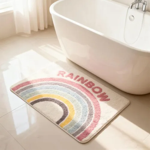 Miniatura 19 de Hi Space Alfombra de baño de 31.5 x 19.7 pulgadas, antideslizante, lavable a máquina, suave, absorbente, bonita, alfombra de baño de felpa