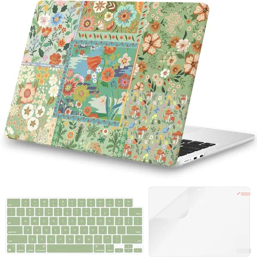 Miniatura 22 de iCasso para M4 MacBook Air de 13 pulgadas Funda 2025 2024-2022 M3 M2 Modelo A 3240 A3113 A2681, Funda de plástico de patrón protector resistente