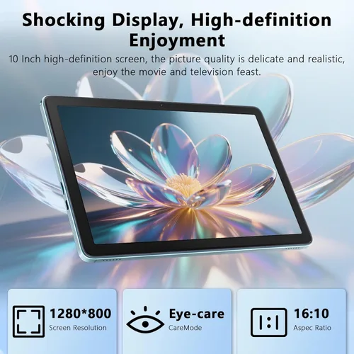 Miniatura 2 de Raemond Tablet Android 15 de 10 pulgadas, 24 GB de RAM+128 GB de ROM/1 TB expandible, CPU octa-core de 1.8 GHz, pantalla HD IPS de 1280 x 800, WiFi