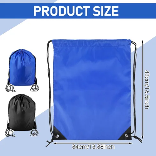 Miniatura 2 de Bolsas con cordón para gimnasio, NegroAzul, Moda