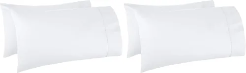 Miniatura 20 de Amazon Basics Juego de 2 fundas de almohada de 400 hilos, 100 % algodón, suaves, tejido satinado, resistentes a las arrugas, tamaño estándar, 20 x