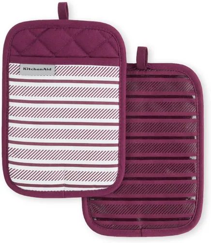 Miniatura 8 de KitchenAid Albany - Juego de 2 soportes para ollas, color gris mate, 7 x 10 pulgadas
