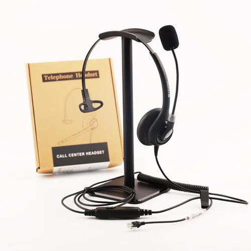Miniatura 7 de Arama Auriculares de teléfono para teléfonos Yealink RJ600Y1 RJ9 Auriculares con cable para oficina con micrófono cancelación de ruido compatibles
