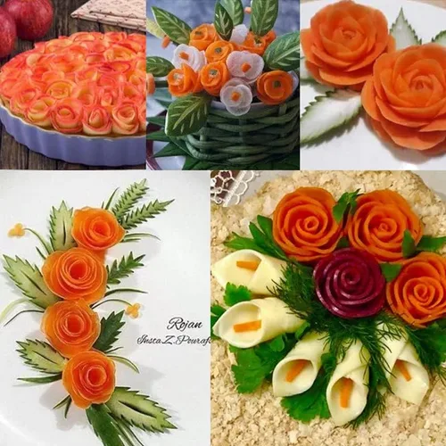 Miniatura 5 de Rodillo de flores de embudo en espiral, pelador de zanahoria, rizador de zanahoria de grado alimenticio, rodillo de flores de verduras fácil