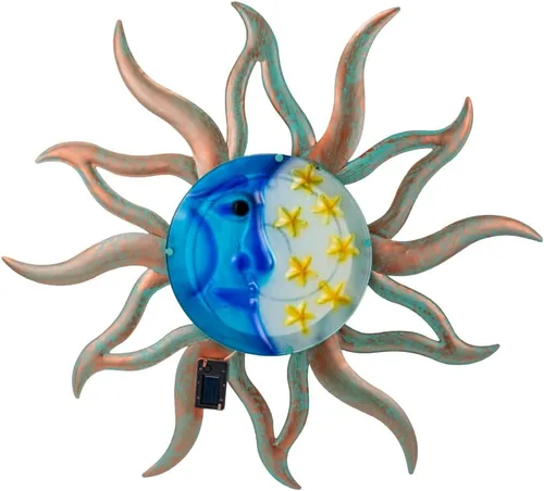 Miniatura 9 de VEWOSTAR Arte de pared de metal para sala de estar, decoración del hogar, hojas coloridas, escultura de pared, árbol de la vida, hecho a mano