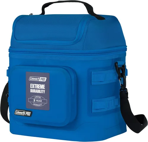 Miniatura 12 de Coleman Pro Hielera Suave Premium para 24 Latas, Tapa y Cuerpo Completamente Aislados se Mantiene Frío hasta 35 Horas, Excelente para Acampar, azul