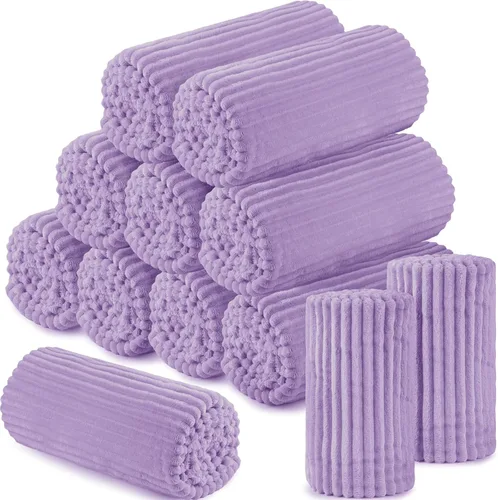 Miniatura 25 de Buryeah 6 Piezas Manta de Franela a Granel 50 x 60 pulgadas Manta para Pijamadas Boda al Aire Libre Manta Ligera, Certificado Oeko-tex Standard 100