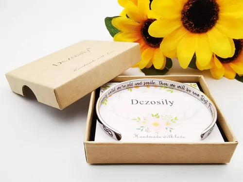 Miniatura 353 de Pulseras inspiradoras para mujer, joyería de acero inoxidable, con refranes, pulsera motivacional con mensaje oculto, pulseras grabadas para mejor