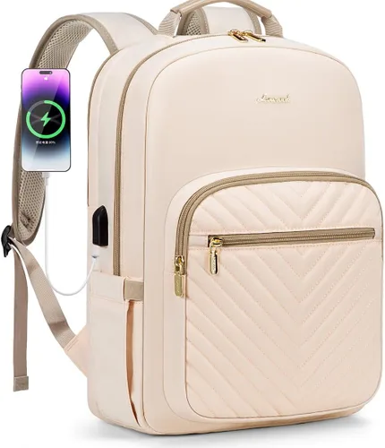 Miniatura 33 de LOVEVOOK - Mochila para laptop de 15.6 pulgadas para mujer, linda mochila de viaje con asa superior, mochila profesional para computadora, mochila