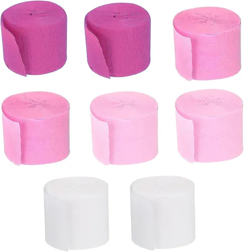 Miniatura 7 de YYaaloa Serpentinas de papel crepé, 6 rollos de 492 pies, gran valor, tamaño perfecto para fiestas, cumpleaños, ceremonias de boda y decoración