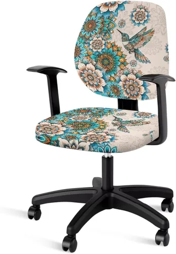 Miniatura 46 de Talayituse - Funda para silla de oficina o computadora con estampado de estrellas de playa, funda de asiento dividida elástica, extraíble y lavable