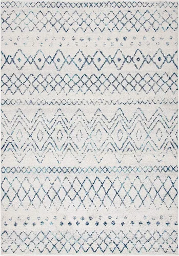 Miniatura 12 de SAFAVIEH Madison Collection - Alfombra decorativa de 2 x 3 pies, color marfil y carbón, diseño marroquí bohemio envejecido, no desprende pelusa