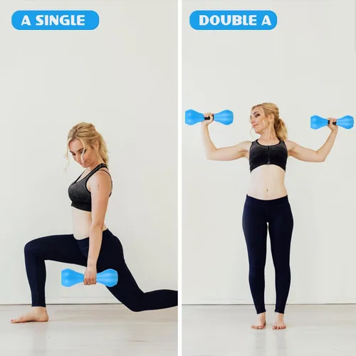 Miniatura 9 de Alipis 2 mancuernas acolchadas ajustables para mujer, para entrenamiento en la piscina, fitness y entrenamiento en casa, mancuernas de agua ligeras