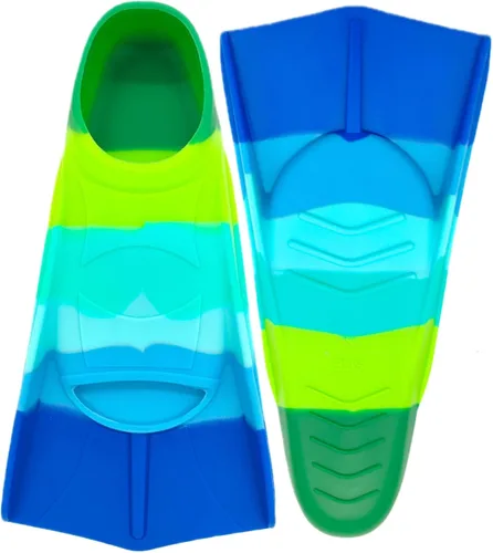 Miniatura 2 de Aletas de natación para niños, cómodas aletas de silicona para nadar y bucear, tamaño adecuado para principiantes, niños, niñas, niños y adultos