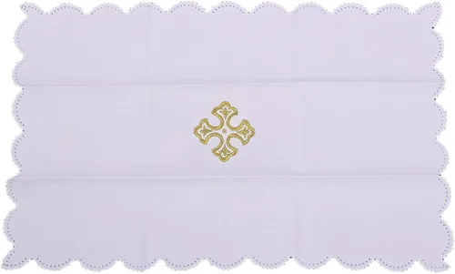 Miniatura 9 de BLESSUME Iglesia Masa Altar Paño Purificador Paño Cruz Bordado (blanco)