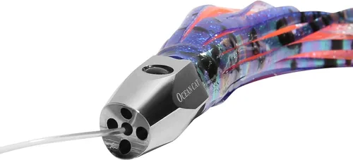 Miniatura 4 de OCEAN CAT Juego de señuelos de pesca de agua salada, anzuelo de pesca en alta mar y faldas de pulpo/calamar de 6 pulgadas/9 pulgadas para atrapar
