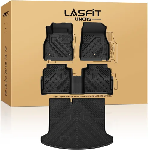 Miniatura 20 de LASFIT Alfombrillas de suelo y tapete de carga para Kia K4 2026 2025 para todo tipo de clima, TPE ajuste personalizado, juego completo