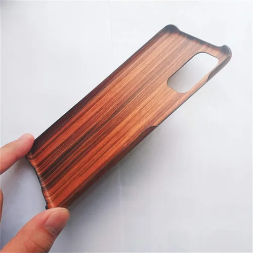 Miniatura 5 de DAYJOY Funda de madera compatible con Huawei P40 PRO, ultrafina, ultra ligera, delgada, auténtica, natural, de madera dura, de fibra de aramida
