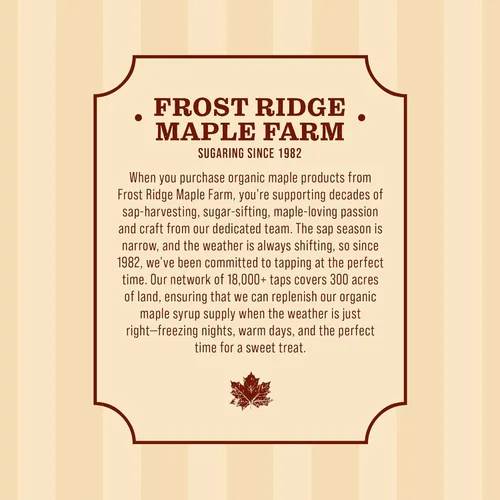 Miniatura 6 de Frost Ridge Maple Farm Azúcar de arce orgánico granulado en polvo, grado A, 8 onzas.