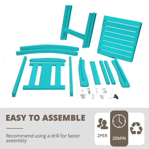 Miniatura 4 de LUE BONA - Silla mecedora para exteriores, resistente al clima, de plástico HDPS, con capacidad de 350 libras, mecedora de porche de gran