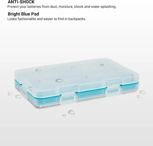 Miniatura 2 de JJC Estuche para Baterías de 9V para 4x 9V, Resistente al Agua y a Prueba de Golpes, Organizador de Almacenamiento de Baterías de 9V Estuche
