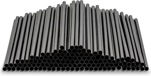 Miniatura 6 de DuraHome Paquete de 1000 pajitas agitadoras envueltas individualmente, color negro de 5.75 pulgadas desechables de plástico para beber para cócteles
