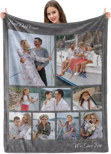 Miniatura 32 de Manta personalizada con imagen, mantas personalizadas para adultos y niños, manta de fotos personalizable, mantas personalizadas como regalo para 5