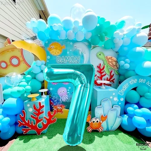 Miniatura 38 de KatchOn, Globo azul del número 1 para el primer cumpleaños, grande, 40 pulgadas, globo azul número 1 para primer cumpleaños, globo azul marino