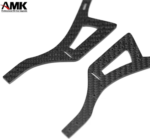 Miniatura 9 de AMK Rieles de marco de chasis SCX10 de fibra de carbono gruesa de 0.138 in DIY 12.323 in Wheelbass 1/10 RC Crawler Body LCG Builder Kit Axial SCX10
