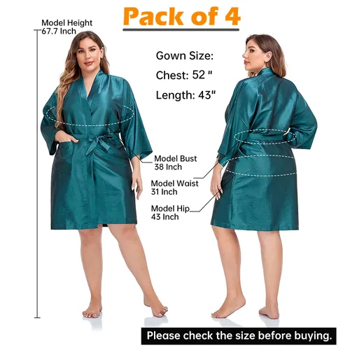 Miniatura 2 de PERFEHAIR Capa de bata para cliente de salón, paquete de 4, batas de peluquería para peluquería para peluquería hasta corte de cabello, coloración
